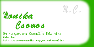 monika csomos business card